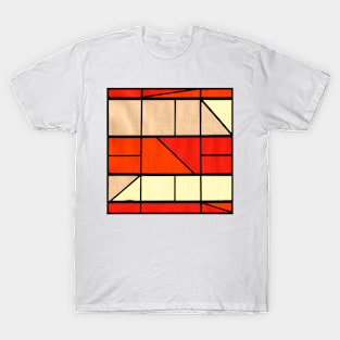 Autumnal Geometric Abstract Acrylic Painting T-Shirt